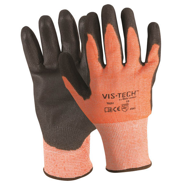 Y9294 Wells Lamont FlexTech™ Vis-Tech PU Coated A4 13-Gauge Seamless Knit Work Gloves